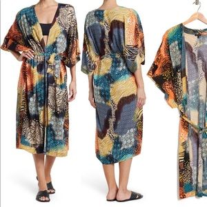 Kendall and Kylie Belted Filigree Kaftan